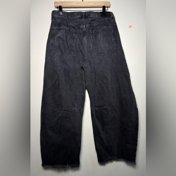 Citizens of Humanity Horseshoe Denim Black Barrel Jean Cropped Organic Cotton 30 - Picture 9 of 15